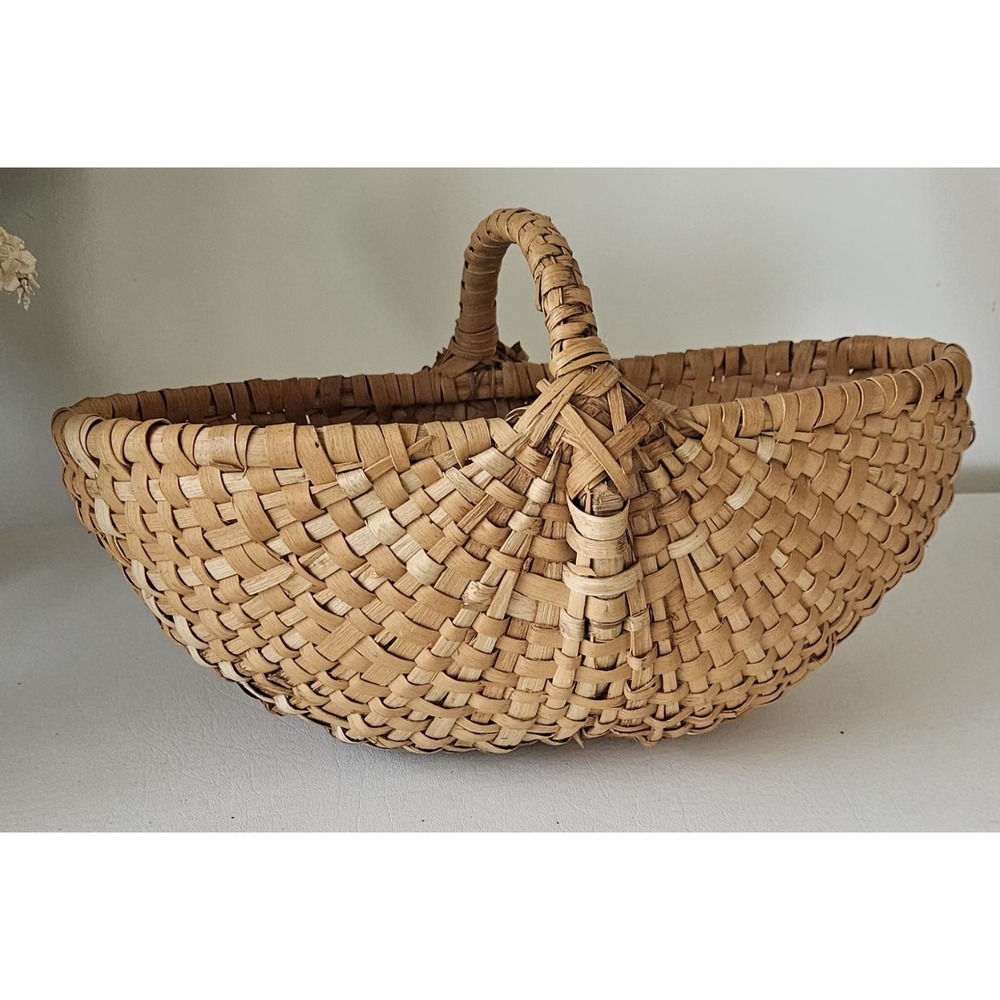 Mid Size Woven Split Ash Melon Basket 15"